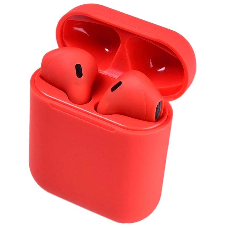 AUDIFONOS IN-EAR INALAMBRICOS MANOS LIBRES BLUETOOTH 5 INPODS 12 COLOR  ROJO