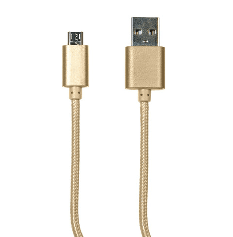 CABLE USB MICRO PARA CELULAR METALIZADO