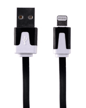 CABLE DE CARGA PLANO USB LIGHTNING 1.5M