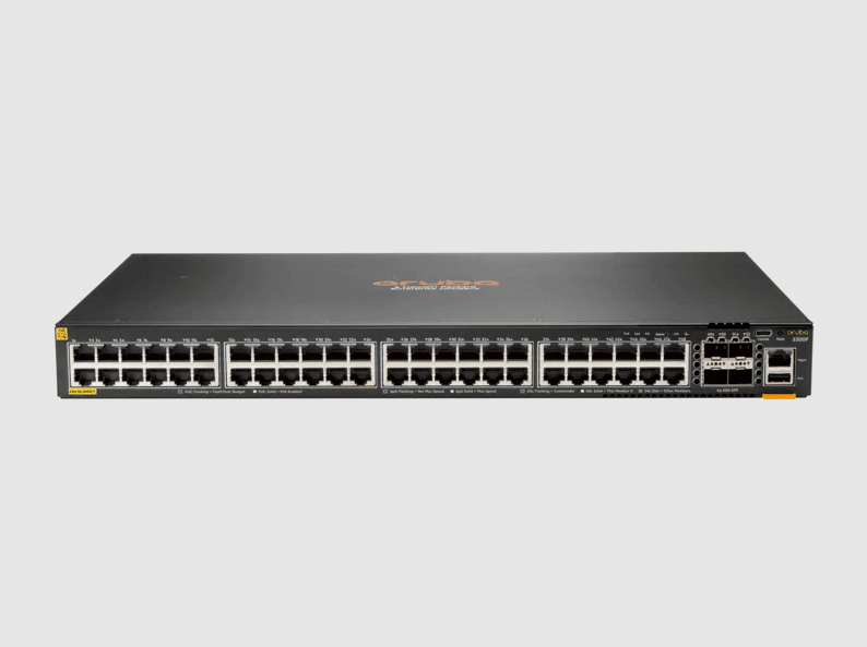 SWITCH HPE ARUBA JL665A 6300F 48G CL4 POE 4SFP56 740WATTS CON FUENTE DE PODER INCLUIDA