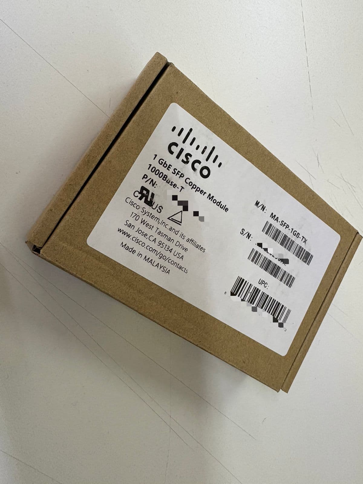 CISCO SFP MA-SFP-1GB-TX NUEVO EN CAJA