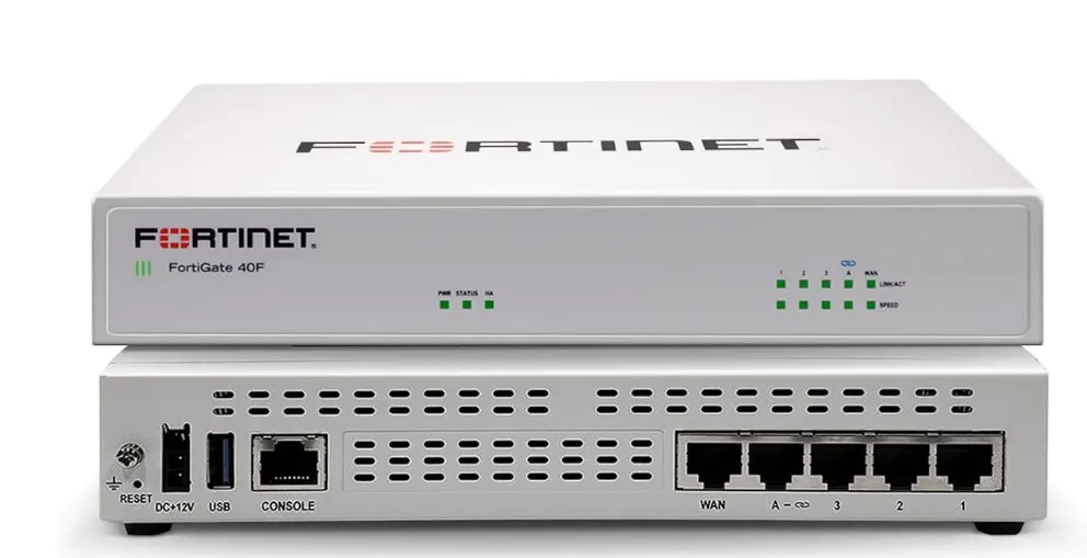 FORTINET FortiGate FG-40F Network Security/Firewall Appliance - 5 puertos - 10/100/1000Base-T - Gigabit Ethernet - 5 x RJ-45