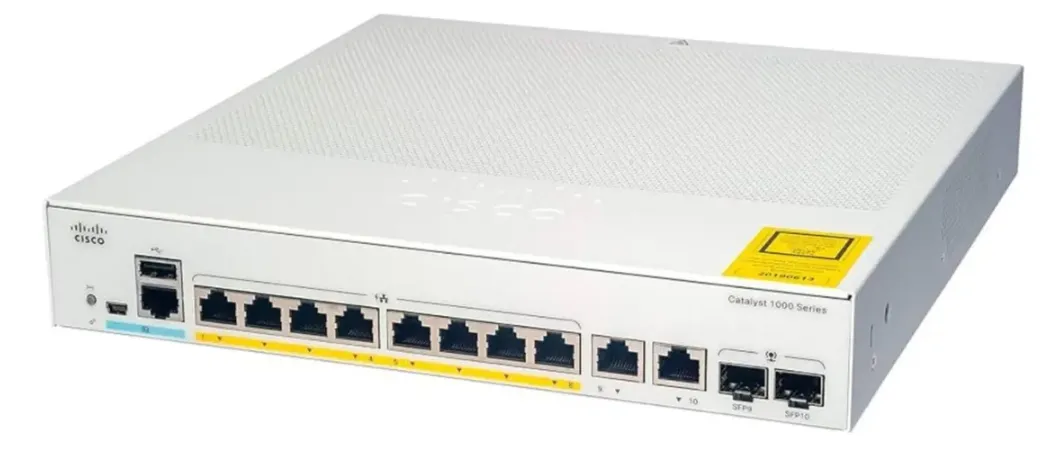Switch Cisco Catalyst 1000 de 8 Puertos Gigabit PoE C1000-8P-2G-L NUEVO EN CAJA
