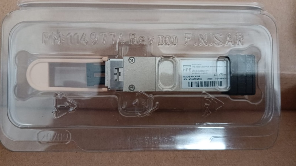HPE SFP HPE-100GB-QSFP28 BIDIRECCIONAL XCVR NUEVO EN BLISTER