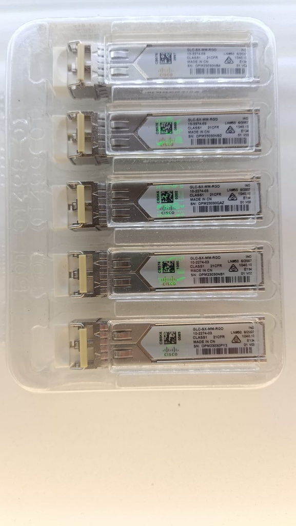 CISCO SFP GLC-SX-MM-RGD NUEVO EN BLIESTER