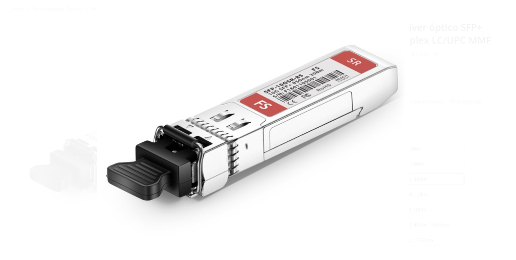 FIBERSTORE SFP SFP-10GSR-85 10G SFP+ 850NM 300M NUEVO BLISTER