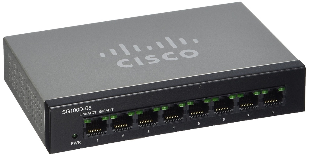 SWITCH DE RED CISCO SG100D-08 NUEVO EN CAJA