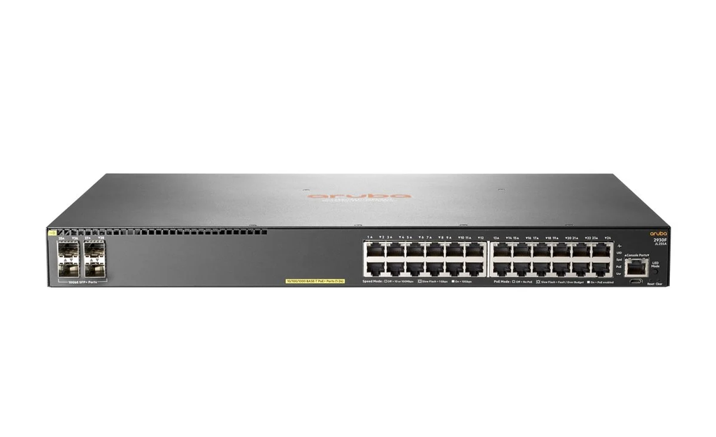 SWITCH HPE ARUBA JL255A 2930F 24G RJ45 POE 370W Y 4 SFP 1/10GE ADMINISTRABLE L3