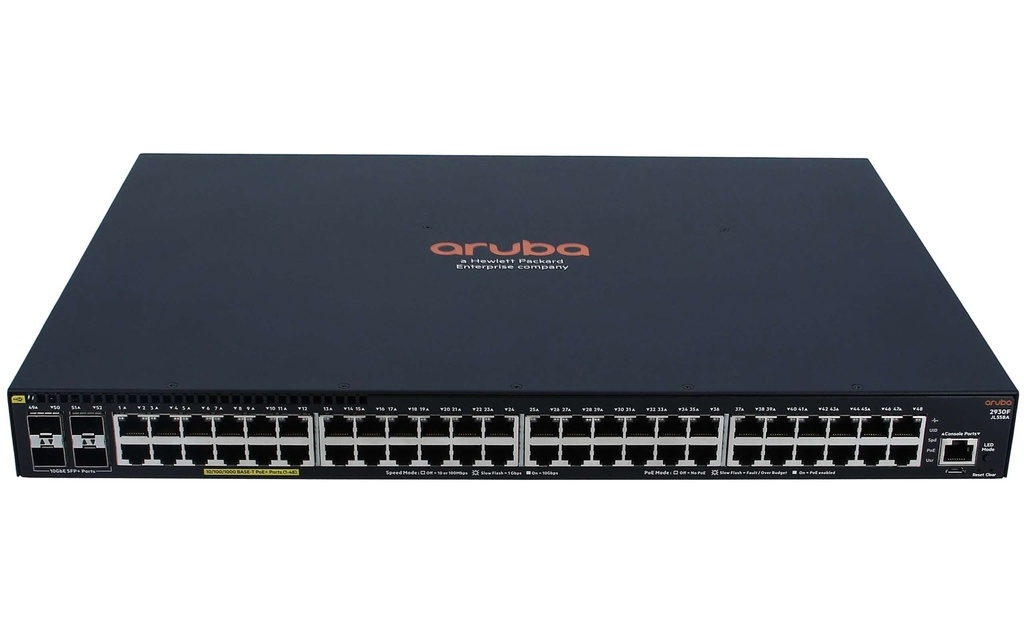 SWITCH HPE ARUBA JL558A 2930F 48G POE 4SFP+, 48G RJ45 1GE POE 740W ADMINISTRABLE L3