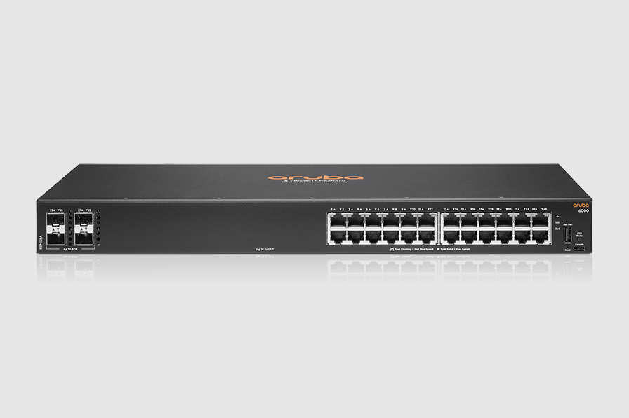 SWITCH HPE ARUBA R8N87A 6000 24G POE CL4 370 WATTS Y 4SFP ADMINISTRABLE CAPA 2