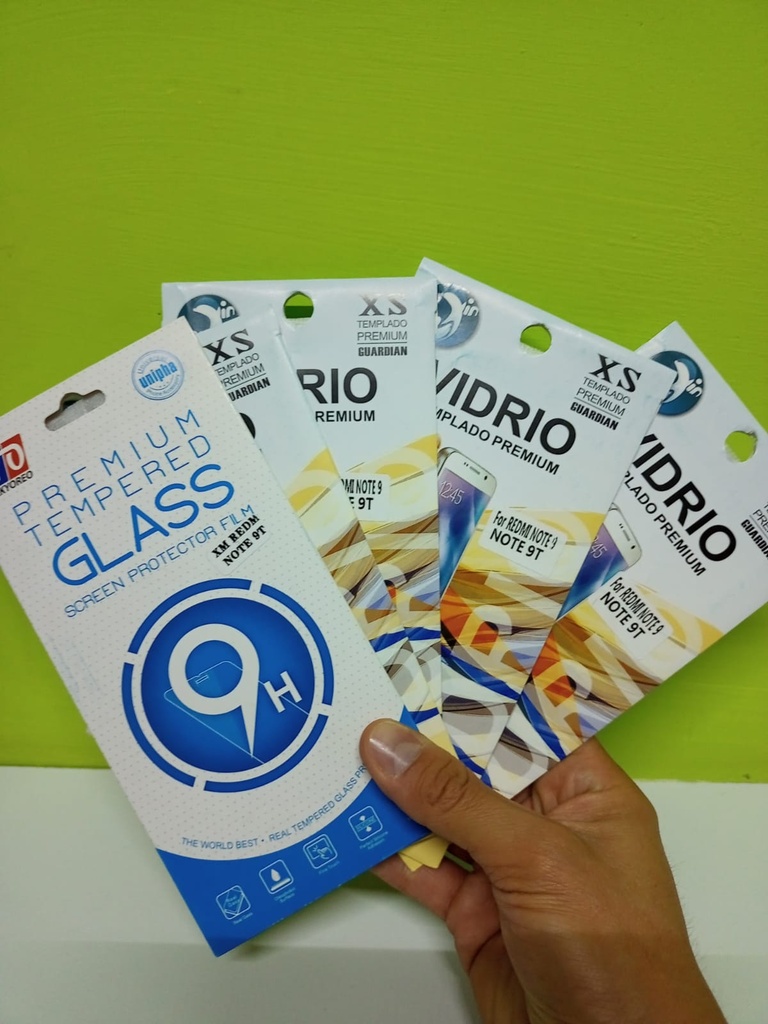 GUARDIAN MICA VIDRIO TEMPLADO PARA XIAOMI REDMI NOTE 9 5 PIEZAS