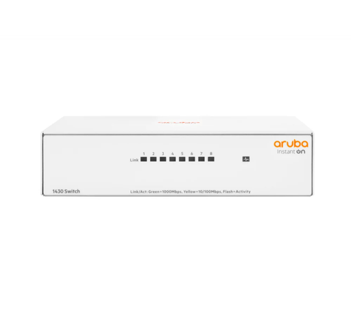 [HP45ASW-NC] SWITCH HPE ARUBA R8R45A INSTANT ON 1430 CON 8 PUERTOS RJ45 10/100/1000 MBPS NO ADMINISTRABLE
