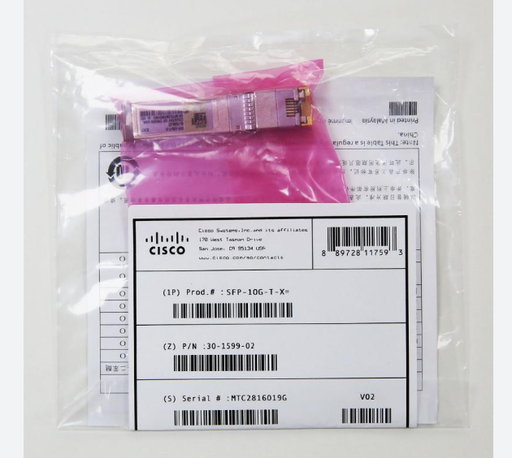 CISCO SFP-10G-T-X NUEVO EN BOLSA CON HOLGRAMA